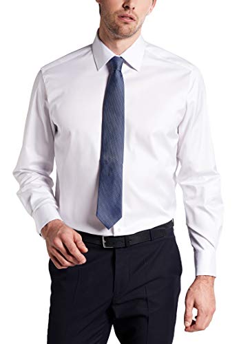 ETERNA Comfort Fit Cover Hemd Langarm Basic Kent Kragen Blickdicht weiß Größe 54 von ETERNA