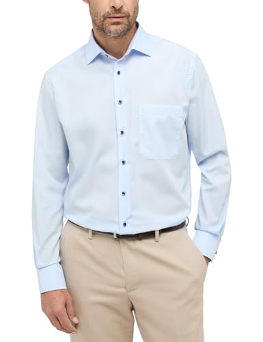 ETERNA Comfort Fit Hemd Langarm Button Down Kragen Karo blau Größe 41 von ETERNA