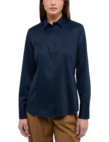 ETERNA Damen Satin Shirt Regular FIT 1/1 dunkelblau 36_D_1/1 von ETERNA