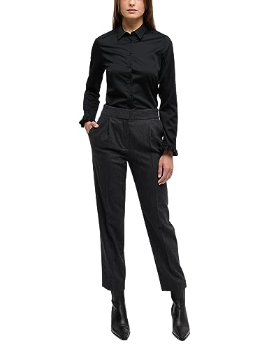 ETERNA Damen Satin Shirt Fitted 1/1 schwarz 40_D_1/1 von ETERNA