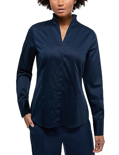 ETERNA Damen Satin Shirt Regular FIT 1/1 Navy 44_D_1/1 von ETERNA