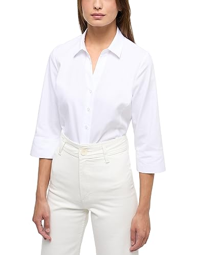 ETERNA Damen Hemdbluse Regular FIT 3/4 weiß 46_D_3/4 von ETERNA