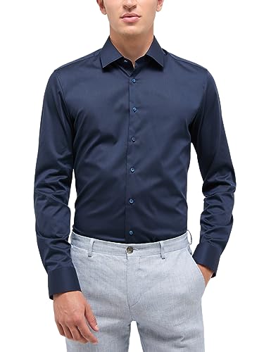 ETERNA Herren Performance Shirt Slim FIT 1/1 Navy 38_H_1/1 von ETERNA