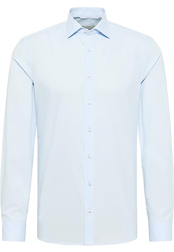 ETERNA Slim Fit Hemd Business unifarben (DE/NL/SE/PL, Kragenweite, 39, Regular, Regular, hellblau) von ETERNA