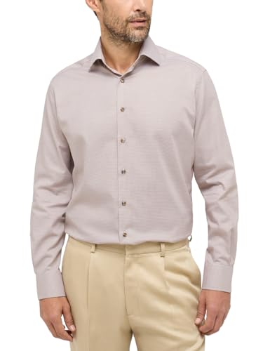 ETERNA Herren Baumwollhemd MODERN FIT 1/1 beige 40_H_1/1 von ETERNA