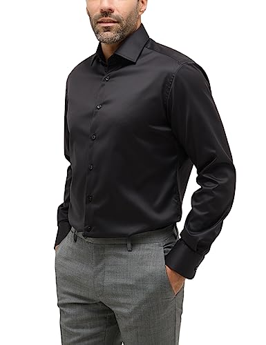 ETERNA Herren Luxury Shirt MODERN FIT 1/1 schwarz 44_H_1/1 von ETERNA