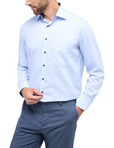 ETERNA Herren Hemd Business Comfort Fit Kent-Kragen (as3, Neck, 46, Regular, Regular, hellblau 1) von ETERNA