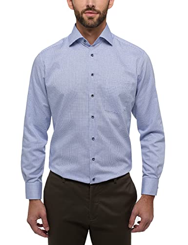 ETERNA Herren Karohemd MODERN FIT 1/1 royal blau 46_H_1/1 von ETERNA