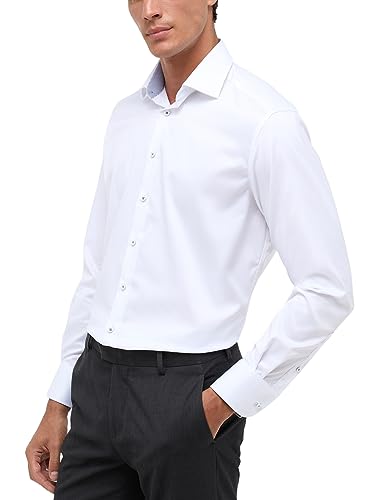 ETERNA Herren Luxury Shirt Comfort FIT 1/1 weiß 43_H_1/1 von ETERNA