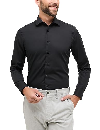 ETERNA Herren Original Shirt Slim FIT 1/1 schwarz 44_H_1/1 von ETERNA