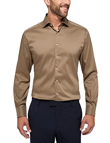 ETERNA Herren Performance Shirt MODERN FIT 1/1 Hazelnut 44_H_1/1 von ETERNA