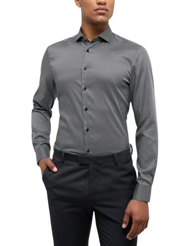 ETERNA Herren Performance Shirt Slim FIT 1/1 grau 42_H_1/1 von ETERNA