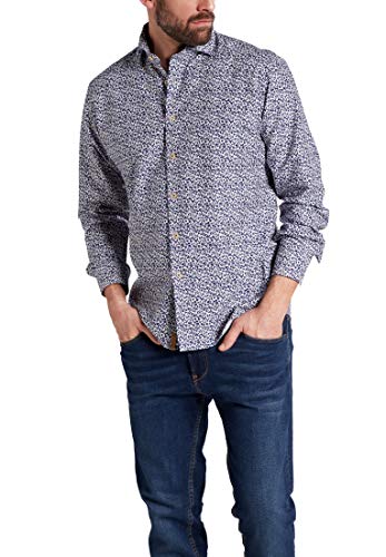 eterna Herren Upcycling Shirt Oxford Regular FIT blau M_H_1/1 von ETERNA