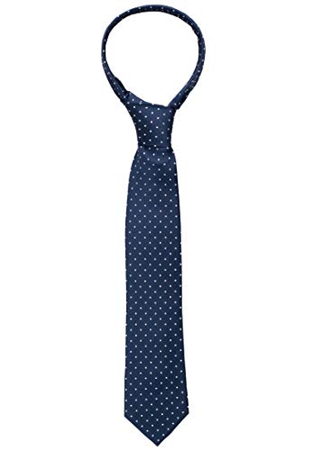 ETERNA Herren getupfte Seiden-Krawatte navy One Size_H von ETERNA
