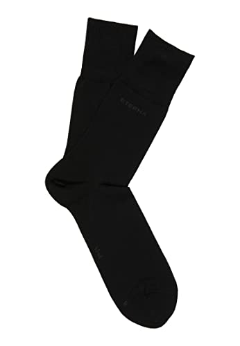 ETERNA Herren unifarbene Socken mit hohem Baumwoll-Anteil schwarz 47-48_H von ETERNA