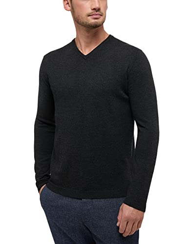 ETERNA Herren unifarbener Herren-Strickpullover Graphit 3XL_H von ETERNA