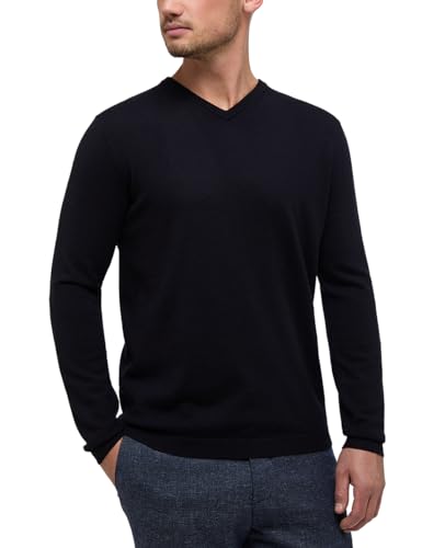 ETERNA Herren unifarbener Herren-Strickpullover Navy 3XL_H von ETERNA