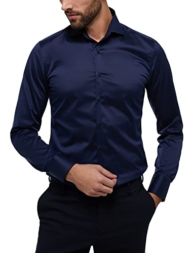 ETERNA Herren Luxury Shirt Slim FIT 1/1 dunkelblau 39_H_1/1 von ETERNA