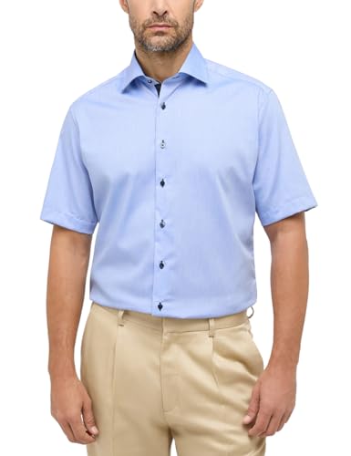 ETERNA Herren Pinpoint Oxford Hemd MODERN FIT 1/2 blau 48_H_1/2 von ETERNA