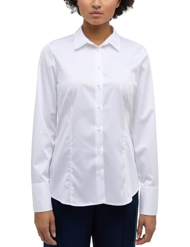 ETERNA Damen Satin Shirt Regular FIT 1/1 weiß 40_D_1/1 von ETERNA
