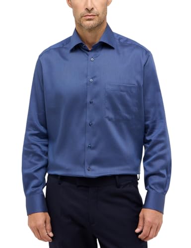 eterna Langarm Hemd Comfort Fit Twill unifarben von ETERNA