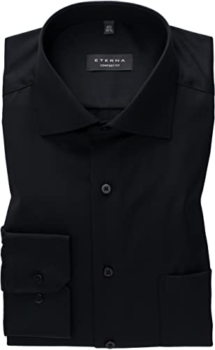 ETERNA Male Cover Shirt Comfort FIT 46_H_1/1, 1/1, schwarz von ETERNA