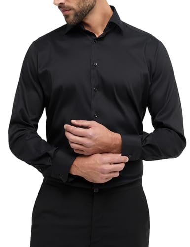 ETERNA Modern Fit Performence Hemd Langarm New Kent Stretch schwarz Größe 42 von ETERNA