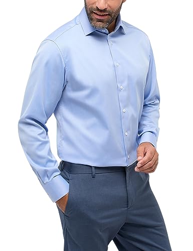 ETERNA Modern Fit Cover Hemd Langarm New Kent Kragen Blickdicht Nachtblau Größe 39 von ETERNA