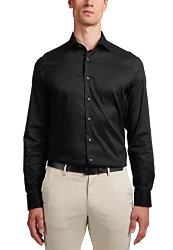 ETERNA Slim Fit Performence Hemd Langarm New Kent Stretch schwarz Größe 40 von ETERNA