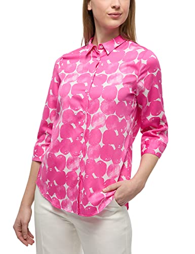 ETERNA Modern Fit Bluse Langarm Hemdkragen Muster rosa Größe 38 von ETERNA