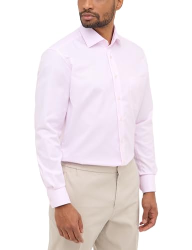 ETERNA Modern Fit Hemd Langarm New Kent Kragen Streifen rosa Größe 42 von ETERNA