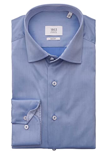 ETERNA Slim Fit 1863 Hemd Langarm New Kent Kragen hellblau Größe 38 von ETERNA