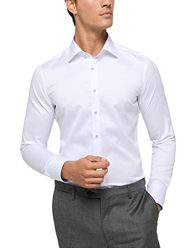 ETERNA Slim Fit 1863 Hemd Langarm New Kent Kragen weiß Größe 38 von ETERNA