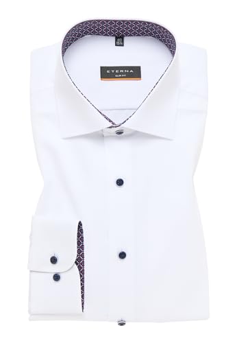 ETERNA Slim Fit Hemd Langarm New Kent Kragen weiß Größe 40 von ETERNA