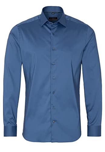 ETERNA Slim Fit Performence Hemd Langarm New Kent Stretch Rauchblau Größe 41 von ETERNA