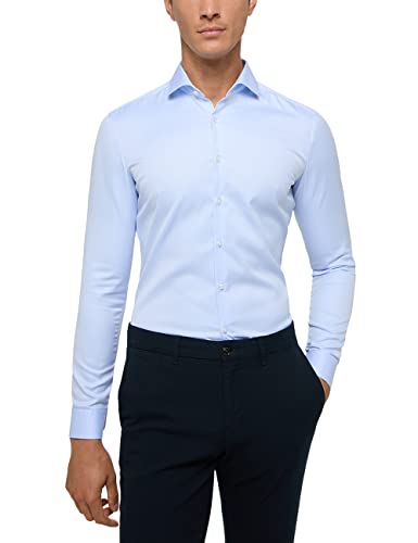 ETERNA Super Slim Cover Hemd Langarm Haifischkragen hellblau Größe 38 von ETERNA