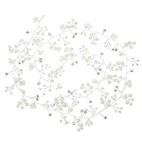 Strass Hochzeit Schmuck Kopfschmuck Weinrebe Brautschmuck Stirnbänder Zubehör Brautschmuck in Rebenform für Frauen und Mädchen, ideal für Hochzeit, Tiara, Zubehör, Haarschmuck, Abschlussball (50 cm) von eternal use