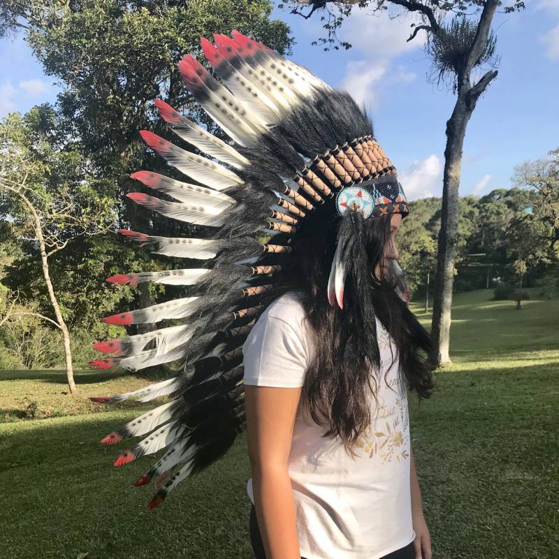 Kinder Federschmuck Indisch Inspirierter Kostüm-Hut | 5-8 Jahre von etnikabali