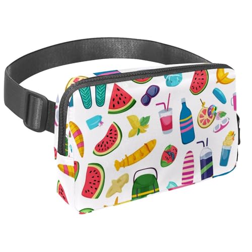 Crossbody-Gürteltasche für Damen und Herren, rosa Leopardenmuster, Bauchtasche mit Reißverschlusstaschen, wasserdichte Hüfttaschen mit verstellbarem Riemen für Workout, Laufen, Reisen, Wandern Crossbody-Gürteltasche für Damen und Herren, rosa Leopardenmuster, Bauchtasche mit Reißverschlusstaschen, wasserdichte Hüfttaschen mit verstellbarem Riemen für Workout, Laufen, Reisen, Wandern von etoenbrc