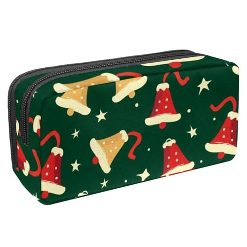 Federmäppchen, Weihnachts-Federmäppchen, gelb-rote Glocke, Federmäppchen mit Reißverschluss, wasserdichte Stifttasche, Bürobedarf, Schreibwaren-Organizer für Teenager, Mädchen, Erwachsene, Studenten, von etoenbrc