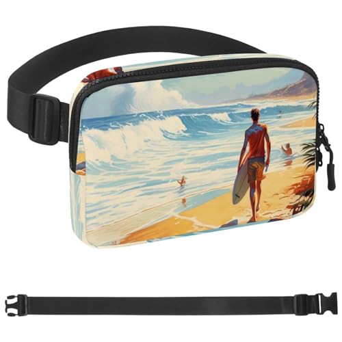 Gürteltasche für Damen und Herren, Crossbody-Gürteltasche mit Reißverschlusstaschen, wasserdichte Hüfttasche mit verstellbarem Riemen für Workout, Laufen, Reisen, Wandern, mehrfarbig, Einheitsgröße, von etoenbrc