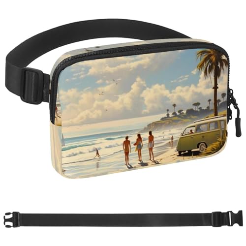 Gürteltasche für Damen und Herren, Crossbody-Gürteltasche mit Reißverschlusstaschen, wasserdichte Hüfttaschen mit verstellbarem Riemen für Workout, Laufen, Reisen, Wandern, mehrfarbig, Einheitsgröße, von etoenbrc