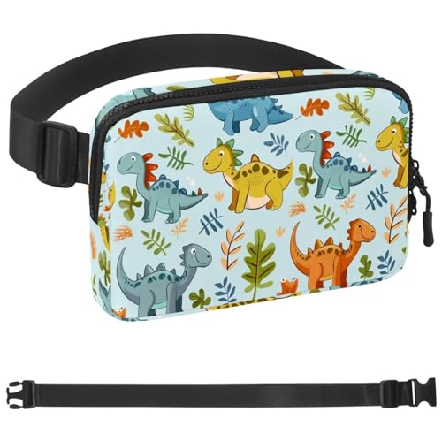 Gürteltasche mit Dinosaurier-Motiv für Damen und Herren, Crossbody-Gürteltasche mit Reißverschlusstaschen, wasserdichte Hüfttaschen mit verstellbarem Riemen für Workout, Laufen, Reisen, Wandern, von etoenbrc