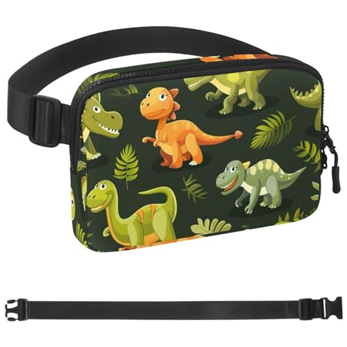 Protostony Dinosaurier-Gürteltasche für Damen und Herren, Crossbody-Gürteltasche mit Reißverschlusstaschen, wasserdichte Hüfttasche mit verstellbarem Riemen für Workout, Laufen, Reisen, Wandern, von etoenbrc