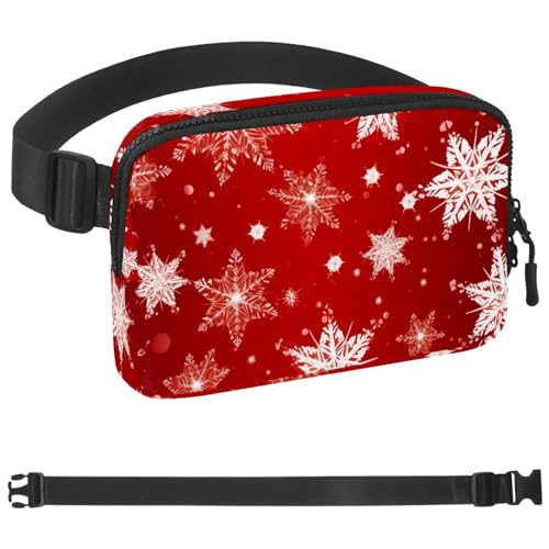 Weihnachts-Gürteltasche für Damen und Herren, Crossbody-Gürteltasche mit Reißverschlusstaschen, wasserdichte Hüfttaschen mit verstellbarem Riemen für Workout, Laufen, Reisen, Wandern, mehrfarbig, von etoenbrc