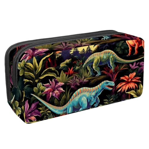 etoenbrc Federmäppchen, Motiv: alte Dinosaurier, F-Federmäppchen mit Reißverschluss, wasserdichte Stifttasche, Bürobedarf, Schreibwaren-Organizer für Teenager, Mädchen, Erwachsene, Studenten, von etoenbrc