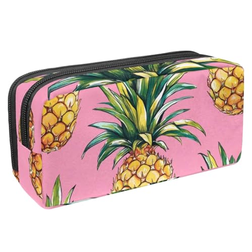 etoenbrc Federmäppchen, Obst-Rosa Hintergrund, Federmäppchen mit Reißverschluss, wasserdichte Stifttasche, Bürobedarf, Schreibwaren-Organizer für Teenager, Mädchen, Erwachsene, Studenten, Mehrfarbig von etoenbrc