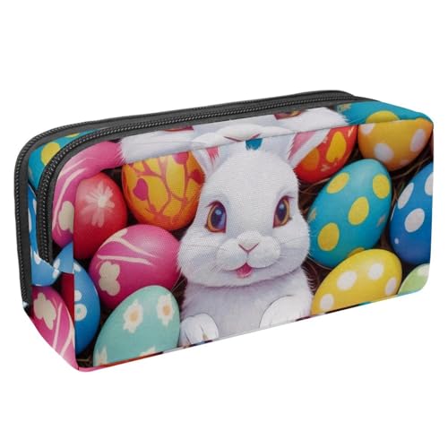 etoenbrc Federmäppchen, Osterhase, buntes Ei, Federmäppchen mit Reißverschluss, wasserdichte Stifttasche, Bürobedarf, Schreibwaren-Organizer für Teenager, Mädchen, Erwachsene, Studenten, mehrfarbig, etoenbrc Federmäppchen, Osterhase, buntes Ei, Federmäppchen mit Reißverschluss, wasserdichte Stifttasche, Bürobedarf, Schreibwaren-Organizer für Teenager, Mädchen, Erwachsene, Studenten, mehrfarbig, von etoenbrc