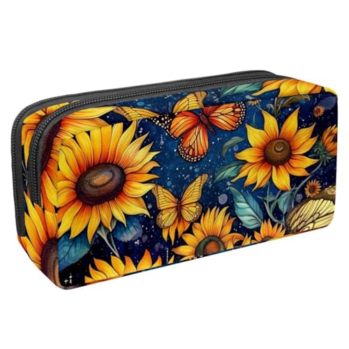 etoenbrc Federmäppchen, Sterne, Sonnenblume, Schmetterling, Federmäppchen mit Reißverschluss, wasserdichte Stifttasche, Bürobedarf, Schreibwaren-Organizer für Teenager, Mädchen, Erwachsene, Studenten, etoenbrc Federmäppchen, Sterne, Sonnenblume, Schmetterling, Federmäppchen mit Reißverschluss, wasserdichte Stifttasche, Bürobedarf, Schreibwaren-Organizer für Teenager, Mädchen, Erwachsene, Studenten, von etoenbrc