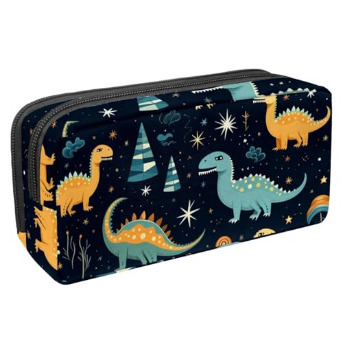 etoenbrc Federmäppchen, Sternenhimmel, Dinosaurier, G, Federmäppchen mit Reißverschluss, wasserdichte Stifttasche, Bürobedarf, Schreibwaren-Organizer für Teenager, Mädchen, Erwachsene, Studenten, von etoenbrc